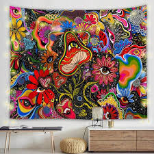 Psychedelic Wall Tapestry Fabric Wall
