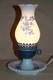 Cottage Chic Vintage Milk Glass Lamp W