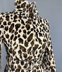 Karen Millen Coat Leopard Print Faux