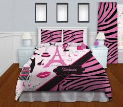 Paris Theme Bedding Girls Zebra Print