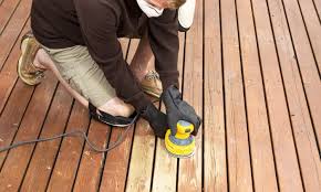 how to sand a wood deck before staining