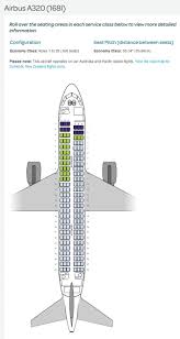 Air New Zealand Airlines Airbus A320 Aircraft Seating Chart