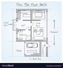 floor plan house sketch royalty free