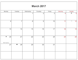 Lunar Calendar March 2017 Calendar Template 2019