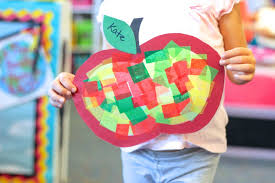 Stained Glass Apple Craft Free Template