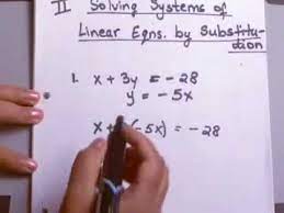 Linear Equations Solve Without Graphing