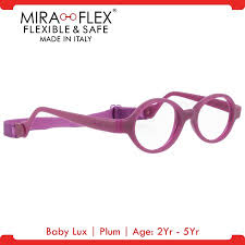 Miraflex Baby Lux Unbreakable Kids Eyeglass Frames 38 12 Plum Age 2yr 5yr