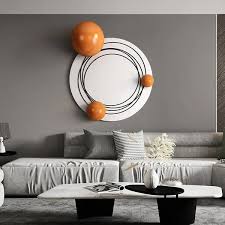 3d Modern Round Abstract Metal Wall