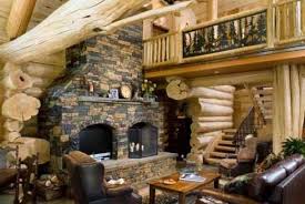 Standout Log Home Fireplaces Bold And