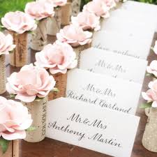 Blush Pink Wedding Place Card Holders By Karas Vineyard Wedding