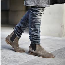 British mens real suede leather chelsea boots shoes pointy toe formal chukka. Handmade Gray Leather Boots Chelsea Suede Leather Boots Men Ankle Boots Footwear For Men Men Fashion A Chelsea Boots Chelsea Boots Men Chelsea Boots Outfit