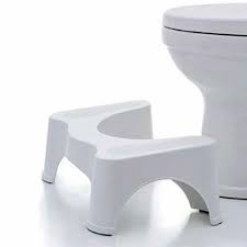 Plastic White Toilet Seat Stool