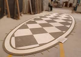 oval marble floor medallion for a large