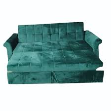 3 seater dark green pine wood sofa bed