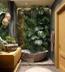 Tropical Bathroom Design Ideas With Plants