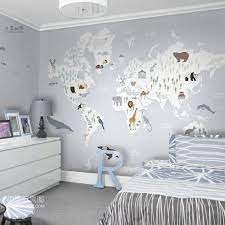 Map Nursery Wallpaper Wall Mural