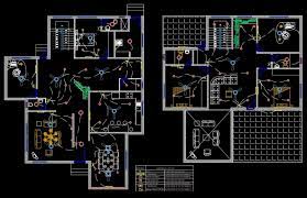 house electrical plan cad drawing free