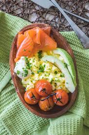 With smoked salmon, fresh chives, spring onions and scrambled eggs, this beautiful breakfast will definitely put a smile on her face and your kids will really enjoy helping you put it together. Smoked Salmon Breakfast Bowl Living Chirpy