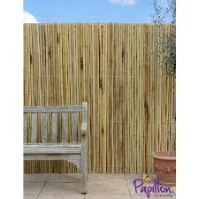 Thick White Bamboo Fencing Screening