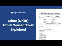 how to write a child travel consent in