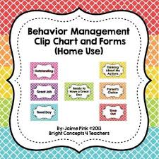 Behavior Chart And Forms Home Use Stuff For Kids