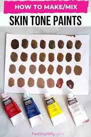 make skin color paint in acrylic