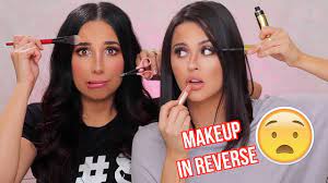 doing our makeup in reverse tutorial
