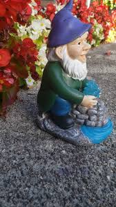 Garden Gnome At Solar Powered Water