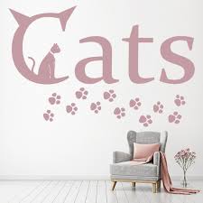 Cats Paw Prints Animals Wall Art