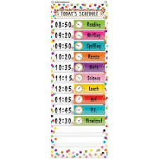14 Pocket Daily Schedule Pocket Chart Confetti Tcr20330