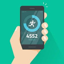 Running, jogging, walking and jumping. Fitness Tracking App On Mobile Phone Screen Vector Illustration Smartphone With Run Tracker Walk Steps Counter Stock Vector Illustration Of Cellphone Smart 92196388