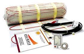 100 sqft electric radiant floor heating system with required gfci programmable thermostat 120v