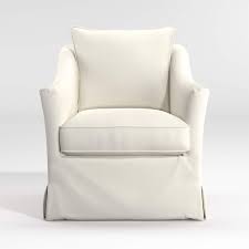 Urijk armchair covers stretch tub club chair covers armchair slipcover for living room, thickening arm chair white denim club chair. Keely Slipcovered Swivel Chair Reviews Crate And Barrel