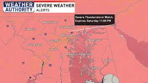 But a little over a quarter an inch of rain fell and no major damage was reported. Weather Alert Saturday Both Dangerous Heat Potential Severe Storms To Impact Maryland Wbff