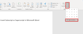 Subscript In Microsoft Word