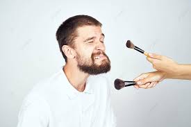 bearded man makeup cosmetics skin care
