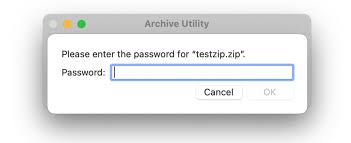 how to pword protect zip file mac