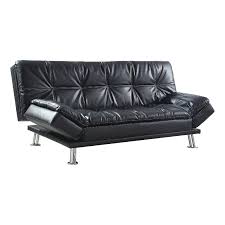 coaster dilleston faux leather sleeper