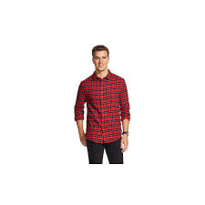Mens Plaid Flannel Shirt Red Jachs Manufacturing Co