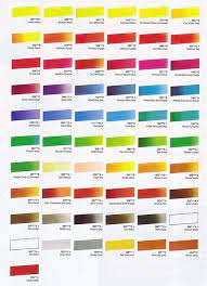Cryla Acrylics Hints And Tips Colour Charts