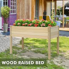 kinbor rbpl001 wooden raised garden bed