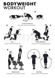 bodyweight workout with a focus on