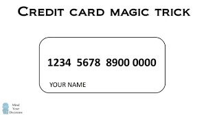 a secret code in credit card numbers