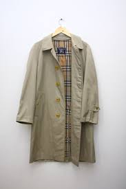 Vintage Beige Nova Check Trench Coat