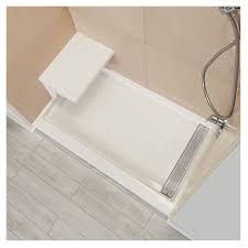 marble trench drain shower base 36 x60