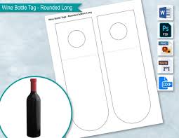 Gift Tag Template Wine Bottle Label