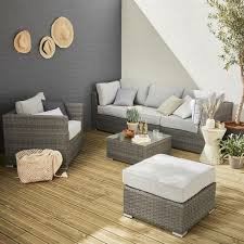 garden sofa set with armchair footrest