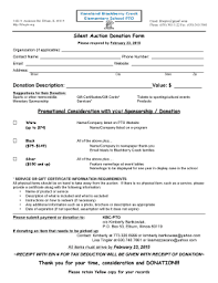 Fillable Online Kbcpto Silent Auction Donation Form Bkbcptob Fax