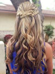 This look will best benefit people with medium to long hair and minimal layers. Long Hair Half Up Half Down Prom Hair Novocom Top