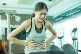 relieve abdominal pain after exercise